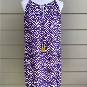 Alice & Trixie A-line purple/white zebra print dress